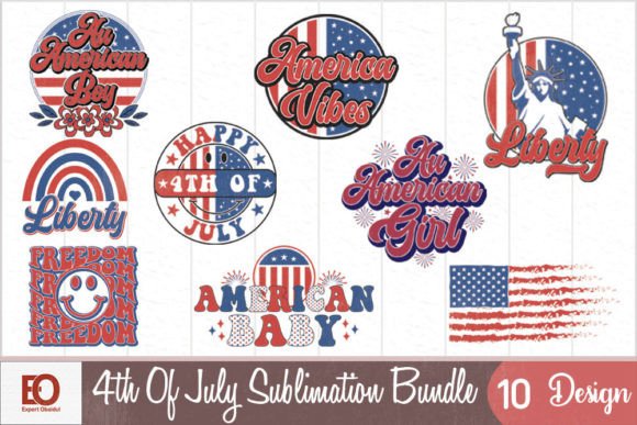4th of July Retro Svg Sublimation