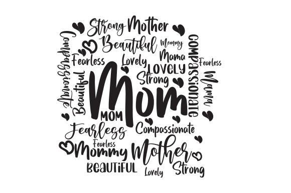 Mom Word Art SVG Typography