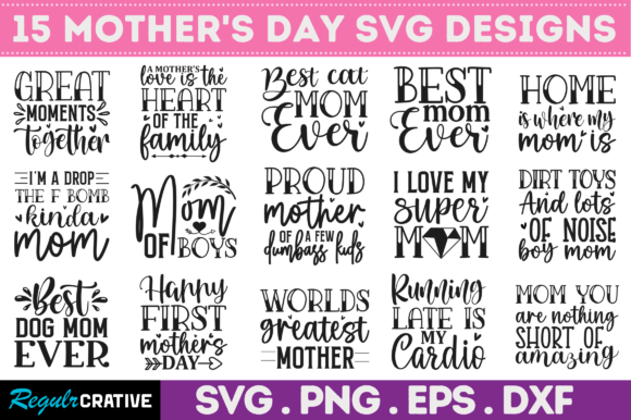 Mothers SVG Bundle: Graphics for Crafts & Creative Marketing