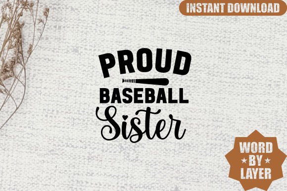 Proud Baseball Sister Svg Design