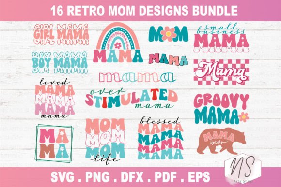 Retro Mothers Day SVG Bundle