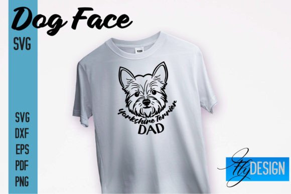 Yorkshire Terrier Dad SVG Design SVG